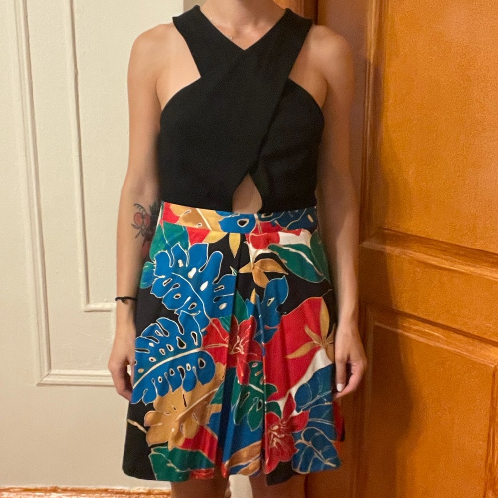 Alice and Olivia Tropical Print Dress (Size 6)